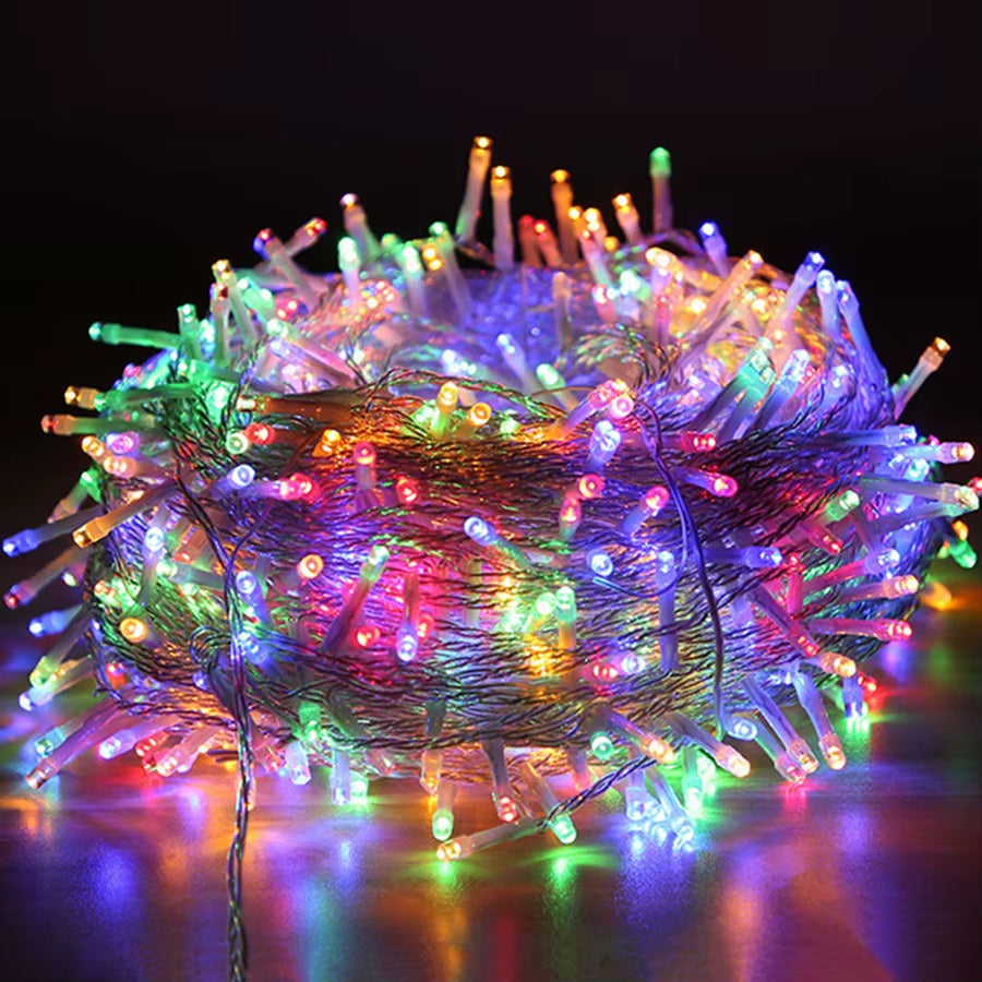 100M 50M 30M 20M LED Christmas Garland String Lights Outdoor 8 Modes Fairy Lights for Party Wedding Garden Xmas Tree Decoration