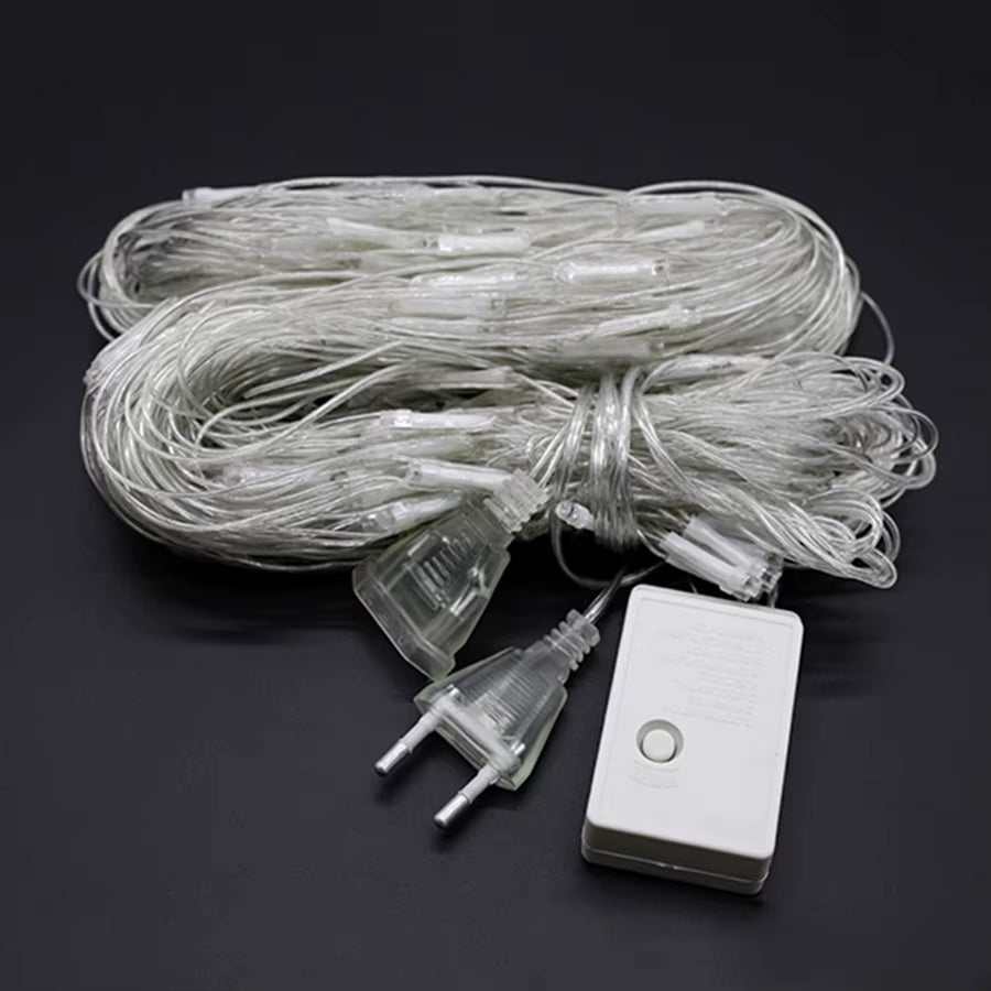 New Year 3X2/2X2M LED Christmas Net Lamp Outdoor Mesh String Lights for Garden Holiday Party Wedding Fairy Lights Garland Decor