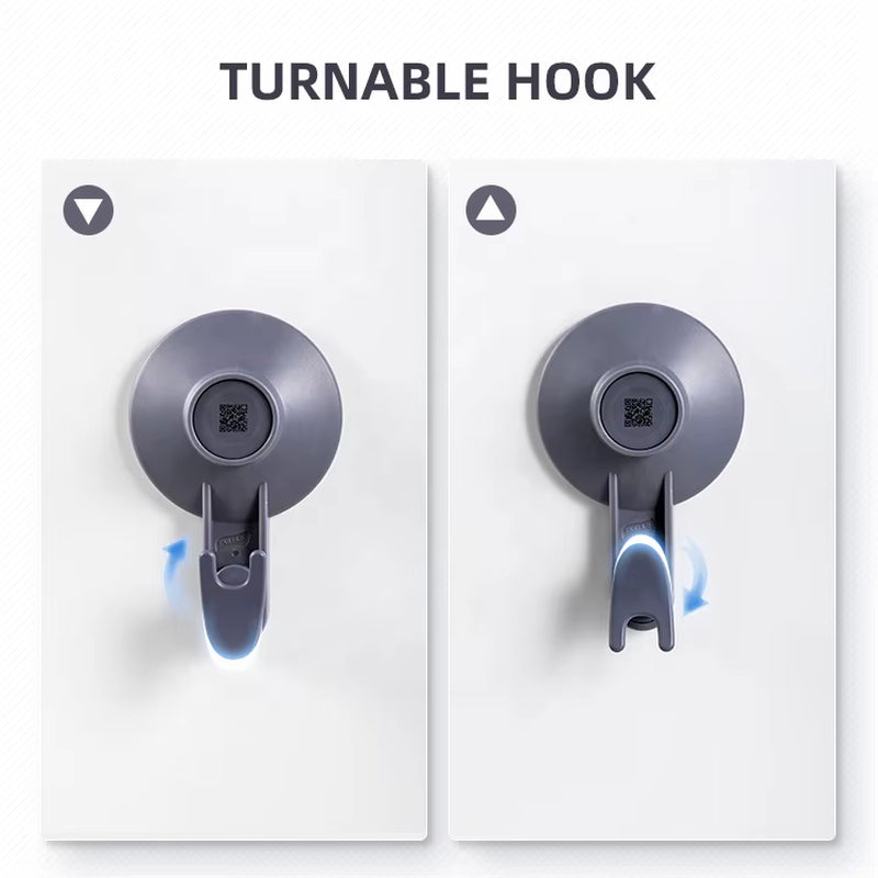 Traceless Drill-Free Dual Hook Heavy Duty 5 KG Home Decors Bathroom Hook Strong Adhesive Wall Hook