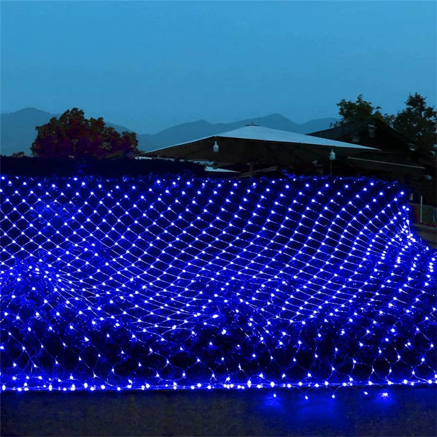 New Year 3X2/2X2M LED Christmas Net Lamp Outdoor Mesh String Lights for Garden Holiday Party Wedding Fairy Lights Garland Decor