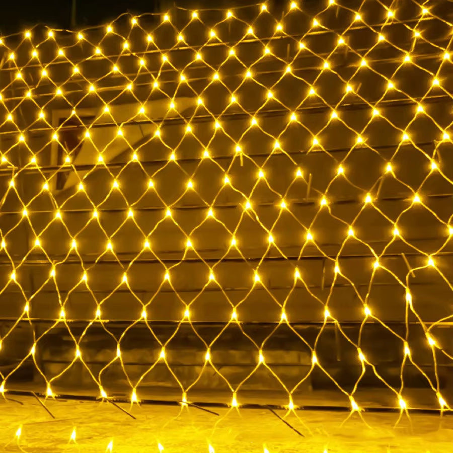 New Year 3X2/2X2M LED Christmas Net Lamp Outdoor Mesh String Lights for Garden Holiday Party Wedding Fairy Lights Garland Decor