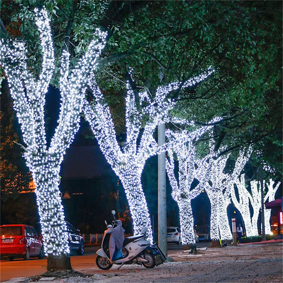 100M 50M 30M 20M LED Christmas Garland String Lights Outdoor 8 Modes Fairy Lights for Party Wedding Garden Xmas Tree Decoration