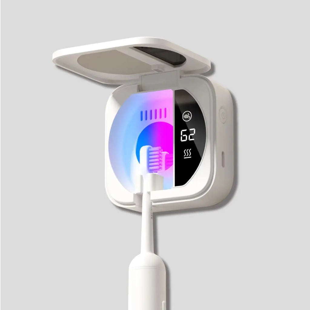 Travel Portable Mini Wireless Rechargeable Toothbrush Sterilizer Bathroom Wall-Mounted Uvc Toothbrush Sterilization Holder