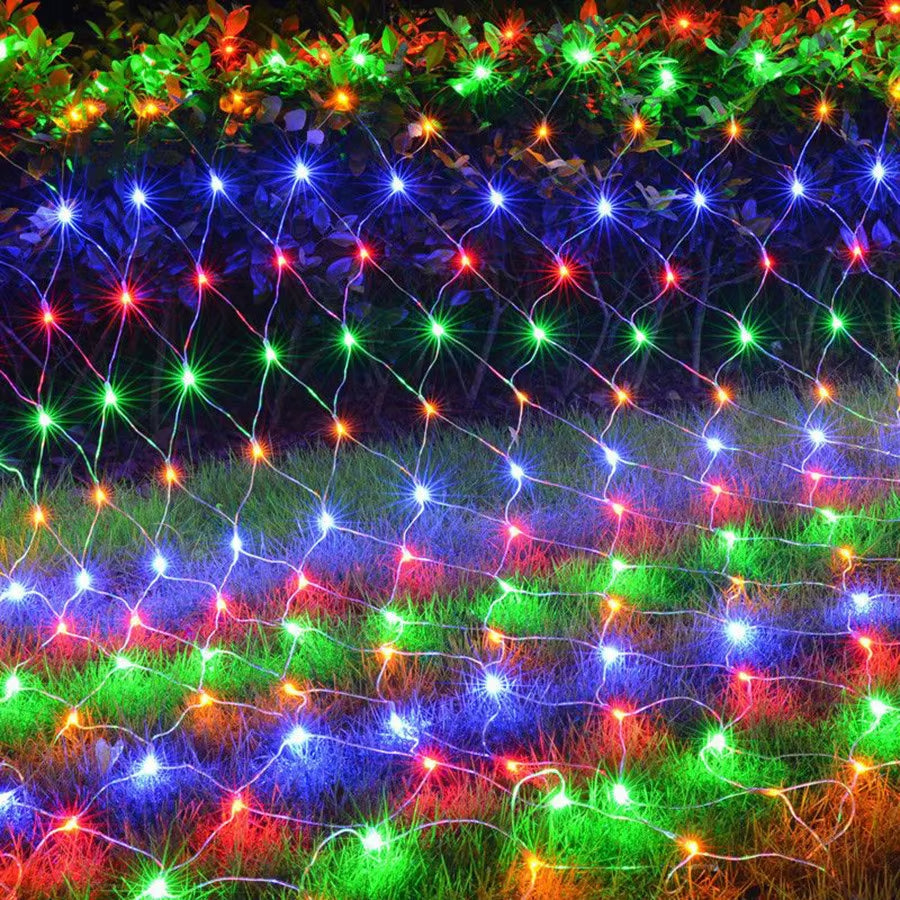 New Year 3X2/2X2M LED Christmas Net Lamp Outdoor Mesh String Lights for Garden Holiday Party Wedding Fairy Lights Garland Decor