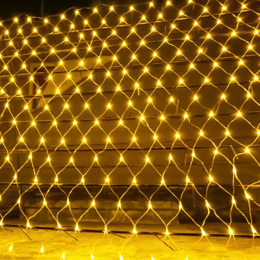 New Year 3X2/2X2M LED Christmas Net Lamp Outdoor Mesh String Lights for Garden Holiday Party Wedding Fairy Lights Garland Decor