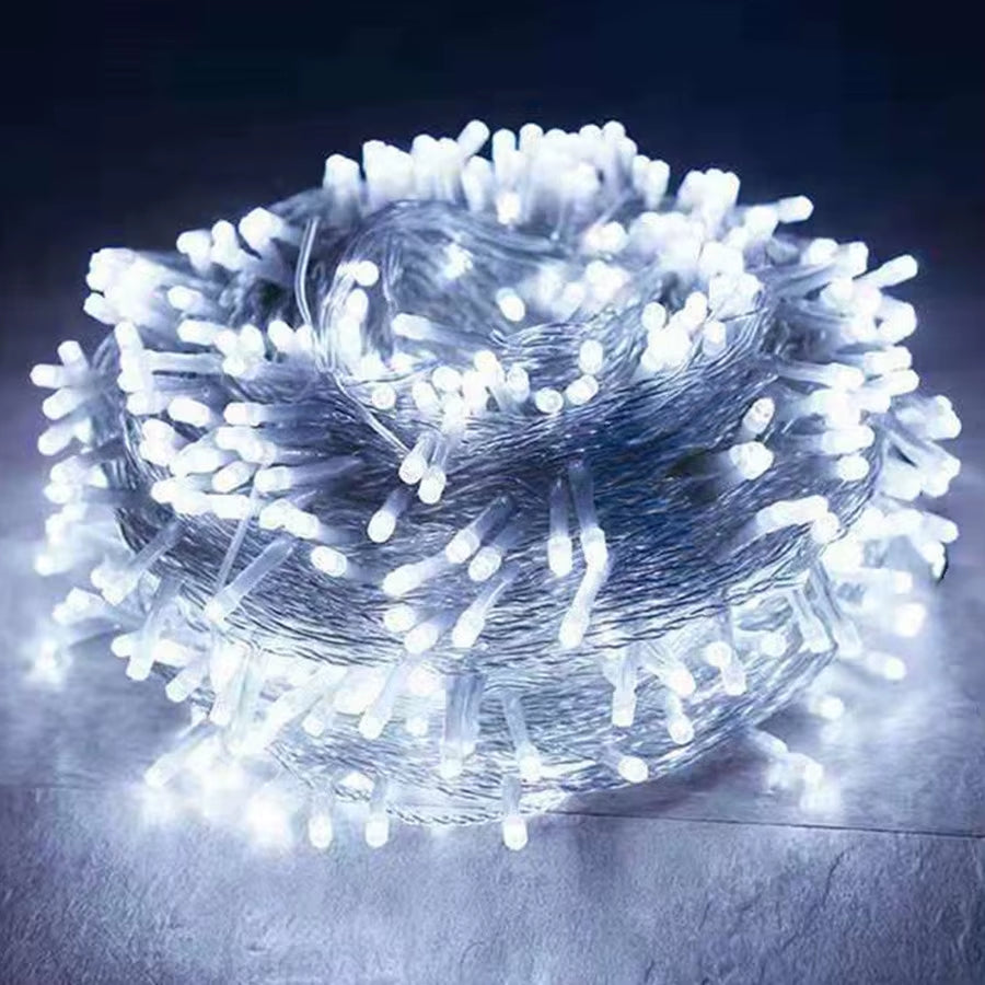 100M 50M 30M 20M LED Christmas Garland String Lights Outdoor 8 Modes Fairy Lights for Party Wedding Garden Xmas Tree Decoration